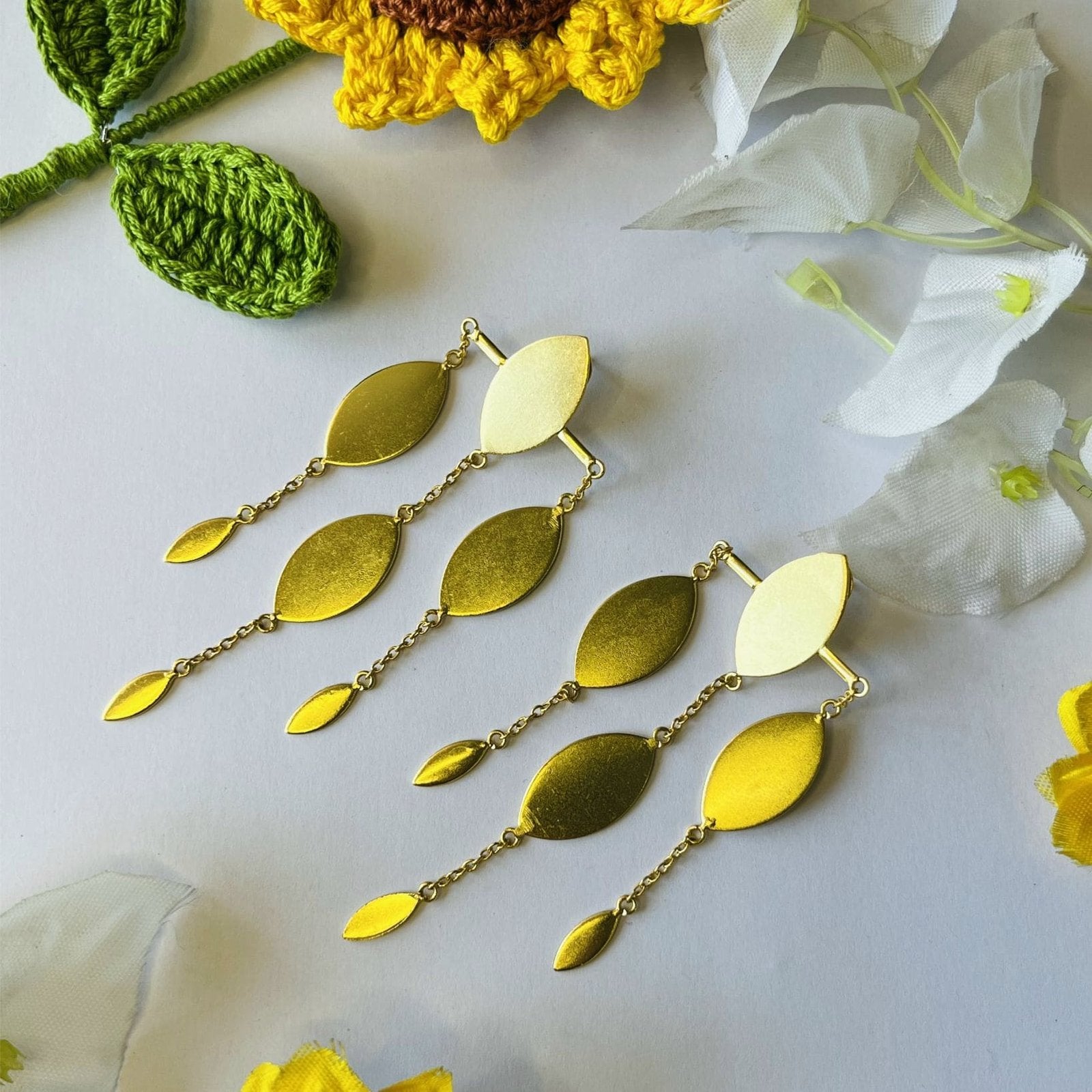 Triplet Leaf earring